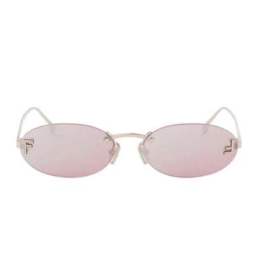 Fendi First Crystal Oro Rosé Ovale Occhiali da Sole