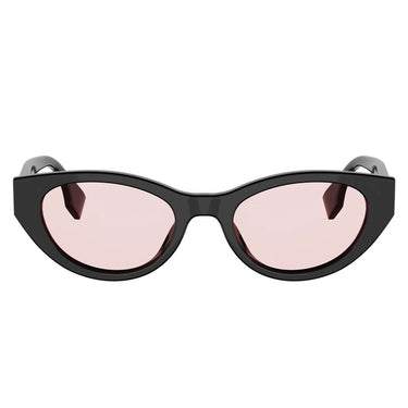 Fendi Lettering Nero Ovale Occhiali da Sole