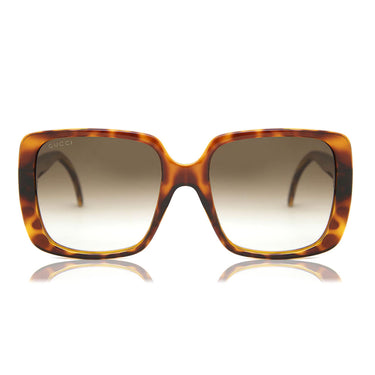 Gucci Okulary Przeciwsłoneczne GG0632S 002 Havana-Marrone Sfumato Damskie