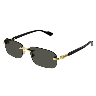 Gucci Okulary Przeciwsłoneczne GG1221S 001 Złoto-Szary Męskie 1