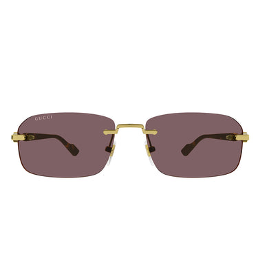 Gucci Okulary Przeciwsłoneczne GG1221S 002 Złoto-Brązowe Męskie