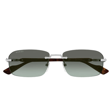 Gucci Okulary Przeciwsłoneczne GG1221S 008 Srebrny/Brązowy Męskie