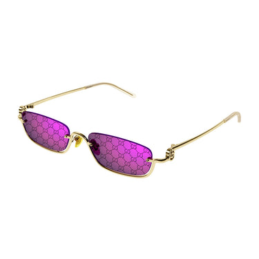 Gucci Okulary Przeciwsłoneczne GG1278S 005 Złoto/Fiolet Lustrowane Unisex 2