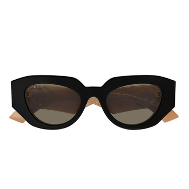 Gucci Okulary Przeciwsłoneczne GG1421S 008 Czarny Różowy Brązowy Unisex 3