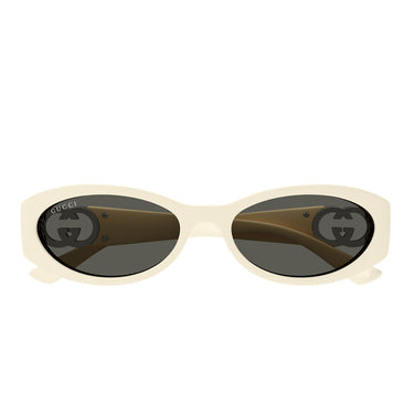 Gucci Okulary Przeciwsłoneczne GG1660S 004 Kość Słoniowa-Szary Unisex 2