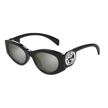 Gucci Okulary Przeciwsłoneczne GG1691S 001 Czarny/Szary Lustro Unisex 2