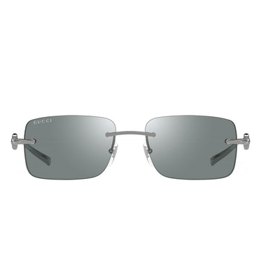 Gucci Okulary Przeciwsłoneczne GG1703S 002 Srebrno-Zielone Lustrowane Unisex