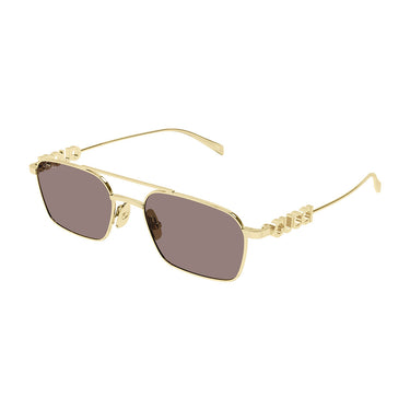 Gucci Okulary Przeciwsłoneczne GG1804S 003 Złoty/Brązowy Damskie