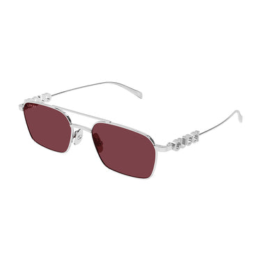 Gucci Okulary Przeciwsłoneczne GG1804S 004 Srebrny/Czerwony Damskie