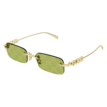 Gucci Okulary Przeciwsłoneczne GG1808S 002 Złoto/Zielony Męskie 2