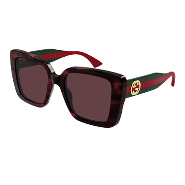Gucci Okulary Przeciwsłoneczne GG1861S 003 Brązowe/Czerwone Damskie