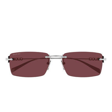 Gucci Okulary Przeciwsłoneczne GG1941S 003 Srebrny/Czerwony Męskie