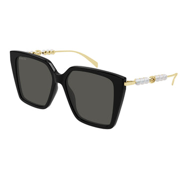 Gucci Okulary Przeciwsłoneczne GG1967S 001 Czarny Złoto/Szary Damskie 1