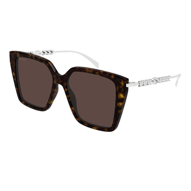 Gucci Okulary Przeciwsłoneczne GG1967S 003 Srebrny Brązowy Damskie 2