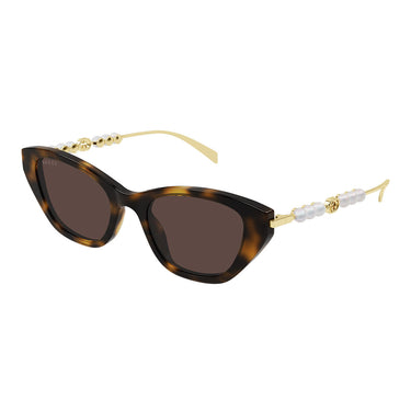 Gucci Okulary Przeciwsłoneczne GG1968S 003 Złoty/Brązowy Damskie 2