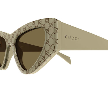 Gucci Occhiali da Sole GG2019S 005 Beige Marrone Donna 3
