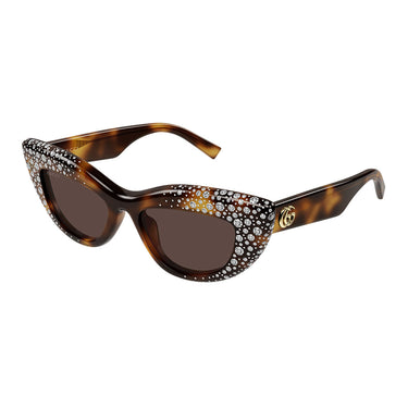 Gucci Occhiali da Sole GG2031S 006 Marrone con Strass Marrone Donna 2