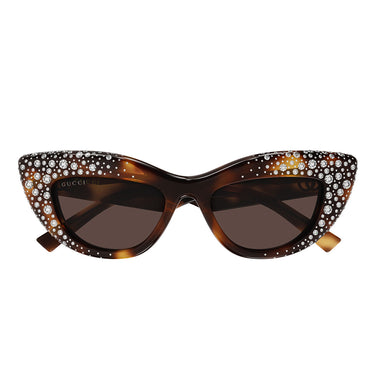 Gucci Occhiali da Sole GG2031S 006 Marrone con Strass Marrone Donna 4