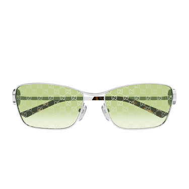 Gucci Occhiali da Sole GG2045S 004 Argento Verde Donna
