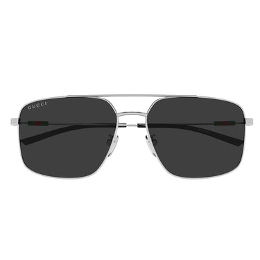 Gucci Occhiali da Sole GG2096SA 001 Argento Grigio Scuro Uomo