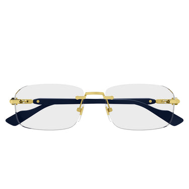 Gucci okulary korekcyjne GG1221O 004 złoto niebieski/przezroczysty męskie