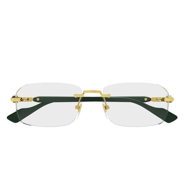 Gucci okulary korekcyjne GG1221O 005 złoto zielony/przezroczysty męskie