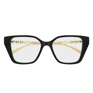 Gucci Okulary korekcyjne GG1969O 001 ZłotoCzarny Przezroczysty Damskie