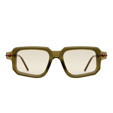 Kuboraum Occhiali da Sole Maske P23 GRG Verde Militare Trasparente/Marrone Chiaro Unisex