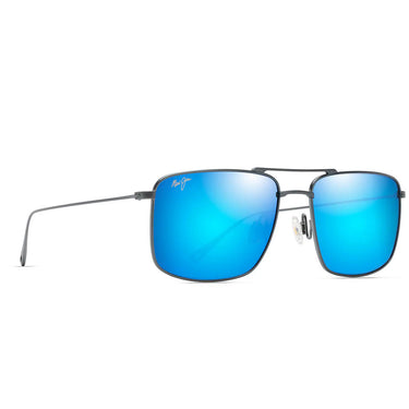 Maui Jim Okulary Przeciwsłoneczne AEKO B886-03 Szare/Niebieskie Lustro Unisex Polaryzowane