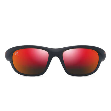 Maui Jim Occhiali da Sole HAULANI MJ0349S 002 Blu Scuro Opaco Hawaii Lava™ Unisex Polarizzati
