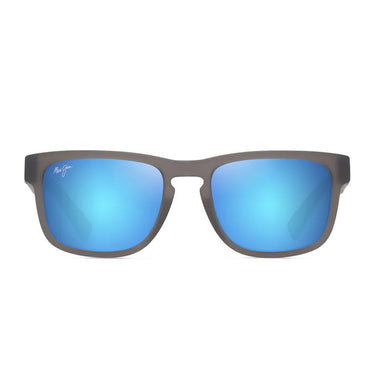 Maui Jim Occhiali da Sole KUPULAU B593-14 MJ0593S 004 Grigio Trasparente Blu Hawaii Unisex Polarizzati