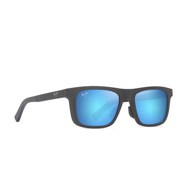Maui Jim Occhiali da Sole MOAKA B341-14 MJ0341S 003 Grigio Opaco Blu Hawaii Unisex Polarizzati 2