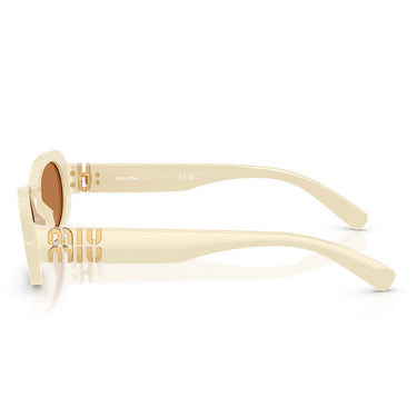 Miu Miu Sonnenbrille MU06ZS 21D90Q Weiß Milch Braun Damen 3