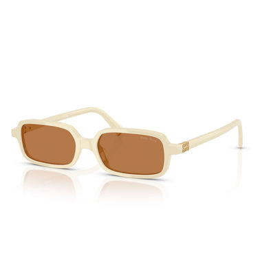 Miu Miu Okulary Przeciwsłoneczne MU11Z 21D90Q Biały/Brązowy Damskie 2