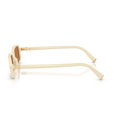 Miu Miu Okulary Przeciwsłoneczne MU11Z 21D90Q Biały/Brązowy Damskie 3