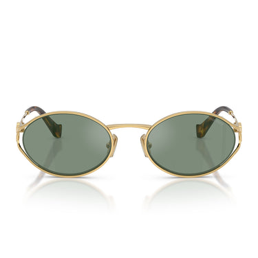 Miu Miu Gafas de Sol MU52Y 5AK04M Oro/Verde Espejado Gris Mujer