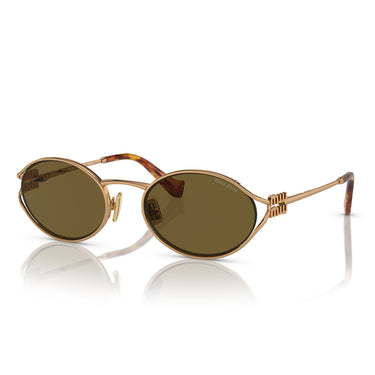 Miu Miu Sunglasses MU52Y 7OE01T Gold/Brown Women 1