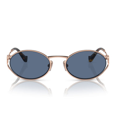 Miu Miu Gafas de Sol MU52Y ZVF1V1 Oro/Azul Oscuro Mujer