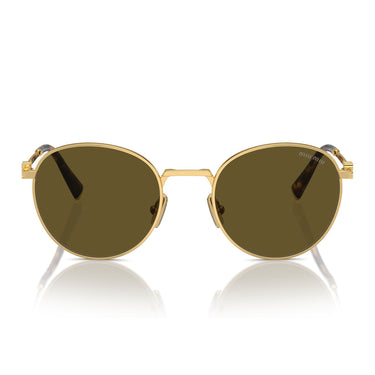 Miu Miu Gafas de Sol MU55ZS 5AK09Z Oro-Marrón Oscuro Mujer