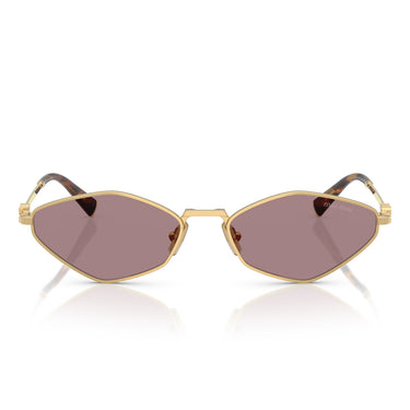 Miu Miu Okulary Przeciwsłoneczne MU56ZS 5AK20I Złoto/Brązowy Gradient Damskie