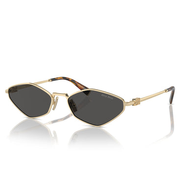 Miu Miu Okulary Przeciwsłoneczne MU56ZS ZVN5S0 Złoto-Szary Gradient Damskie 1