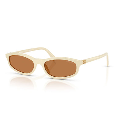Miu Miu Okulary Przeciwsłoneczne MUA06S 21D90Q Biały/Brązowy Damskie 1