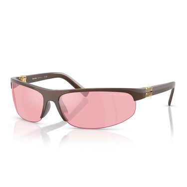 Miu Miu Okulary Przeciwsłoneczne MUA02S 14Y70J Cacao Metallizzato/Rosa Specchiato Damskie 2