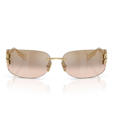 Miu Miu Okulary Przeciwsłoneczne MUA51S 5AK20P Złoto Brąz Lustro Gradientowe Damskie