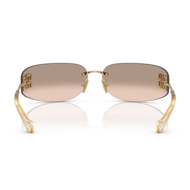 Miu Miu Okulary Przeciwsłoneczne MUA51S 5AK20P Złoto Brąz Lustro Gradient Damskie 3