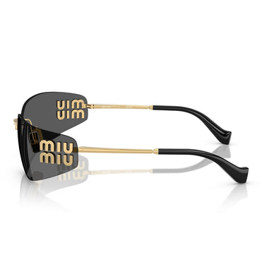 Miu Miu Okulary Przeciwsłoneczne MUA51S 5AK5S0 Złoto/Ciemny Szary Damskie 2