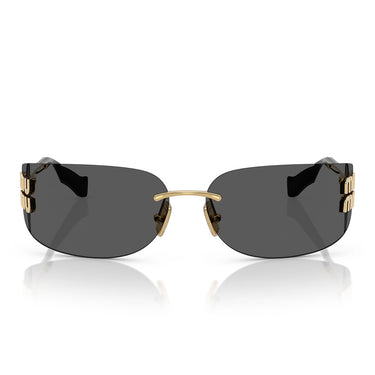 Miu Miu Okulary Przeciwsłoneczne MUA51S 5AK5S0 Złoto/Ciemny Szary Damskie