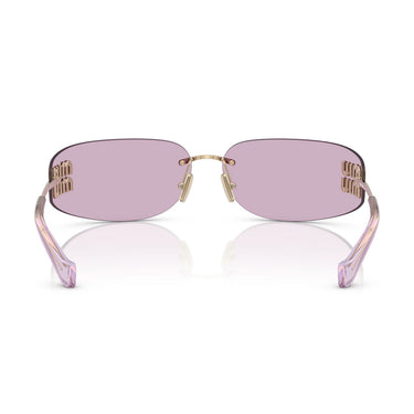 Miu Miu Okulary Przeciwsłoneczne MUA51S ZVN90O Złoto/Różowy Damskie 4