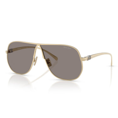 Miu Miu Lunettes de Soleil MUA56S ZVN80Q Or Pâle Gris Foncé Femme 2