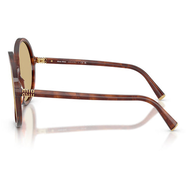 Miu Miu Lunettes de Soleil MUB02S 26E10R Tabacco Striato Jaune Femme 3